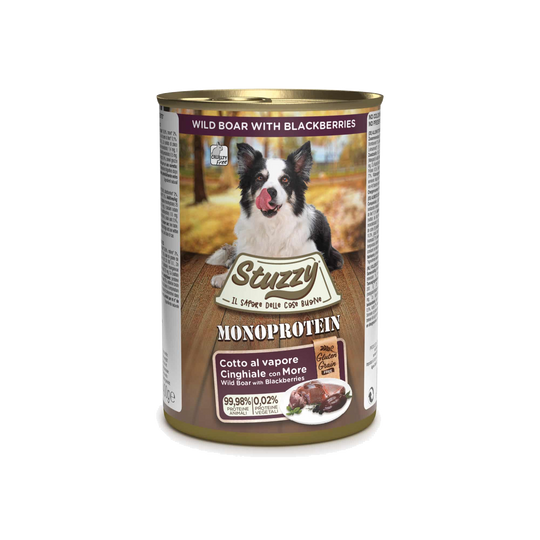 Pâtée chien Stuzzy Monoprotein sanglier, mûres et herbes de Provence