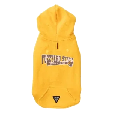 Sweat à capuche chien FuzzYard State jaune