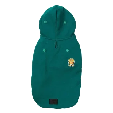 Sweat à capuche pour chien FuzzYard The Homies vert