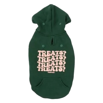 Sweat à capuche pour chien FuzzYard Treats vert