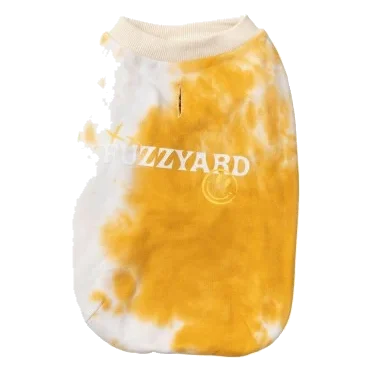 Sweat pour chien FuzzYard Smiley Tie-rus jaune et crème