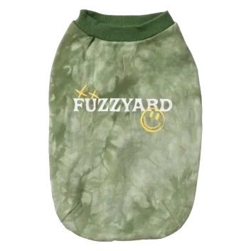 Sweat pour chien FuzzYard Smiley Tie-rus vert