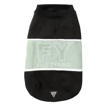 Sweat pour chien FuzzYard Track noir et sauge