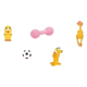 Assortiment de jouets en latex Lanco gamme mini (10 pièces)