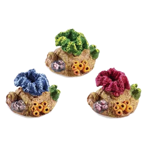 Assortiment de mini coraux pour aquarium, 3 pièces