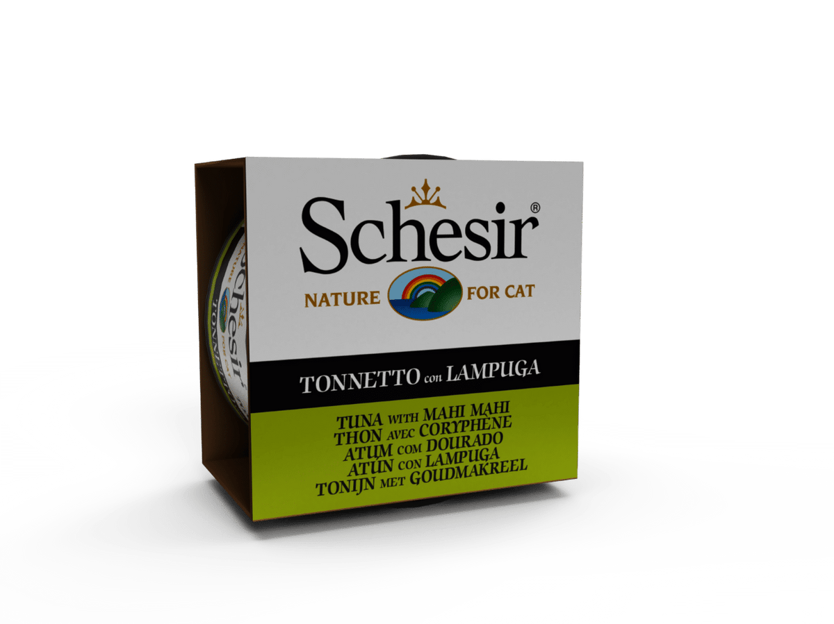 Pâtée chat Schesir thon avec coryphène, boîte 85 g