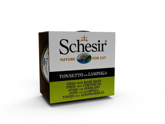 Pâtée chat Schesir thon avec coryphène, boîte 85 g