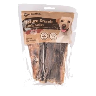 Friandises naturelles chien œsophage de buffle Flamingo, 100 g