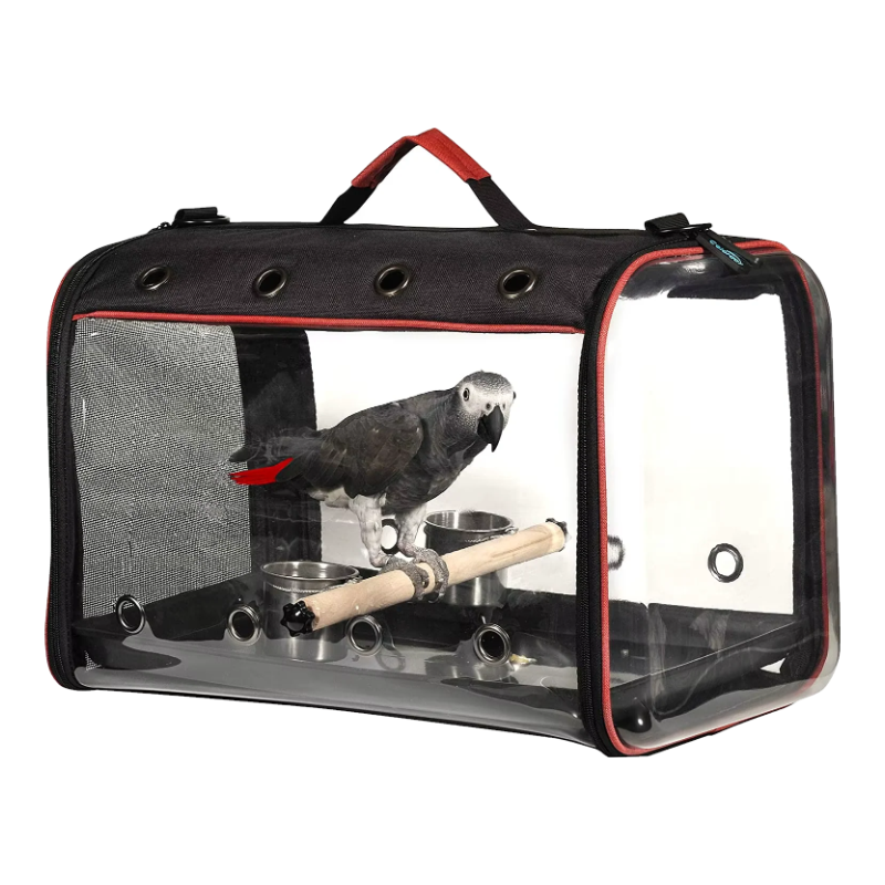 Cage de transport pliable pour oiseaux et perroquets avec perchoir 46 x 30 cm