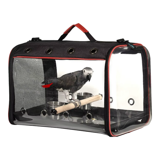 Cage de transport pliable pour oiseaux et perroquets avec perchoir 46 x 30 cm