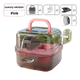 Transportín cuadrado ventilado con bebedero para hámster y roedores, rosa - ZONLIDOOG