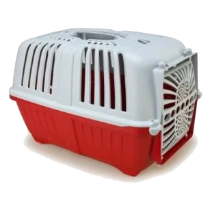 Caisse de transport chien Pratiko petite à porte plastique, 48 × 31 × 33 cm