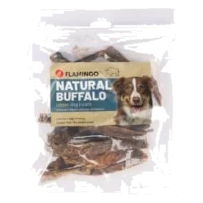 Pis de buffle Flamingo Nature Snack pour chien, 200 g