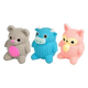 Vache, renard et ours en latex pour chien, 10 cm
