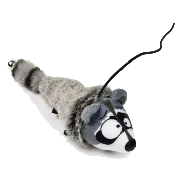 Canne à pêche pour chat avec peluche FuzzYard Yeetz Run Along Racoon