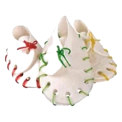 Pantoufles blanches jouets pour chien, 10 pièces