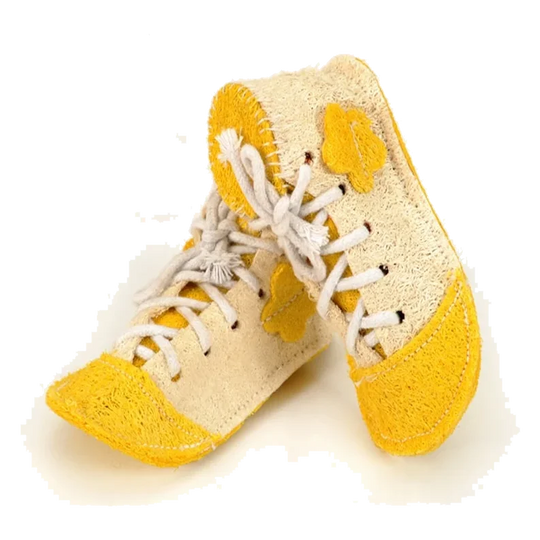 Chaussure en luffa à mâcher pour chien